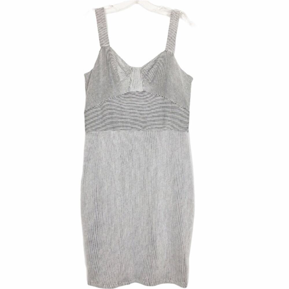Ann Taylor Pinstripe Sleeveless Sheath Dress Sz 4